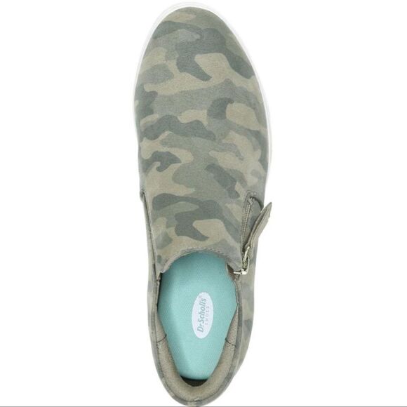 Dr. Scholl's Womens Its All Good Green Faux Suede Wedge Sneaker Shoes NWOT - Picture 3 of 4